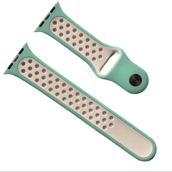 5/$20 NEW SEA FOAM Silicone Sport Band Apple Watch 38/40/41mm M/L Holes - Picture 3 of 7